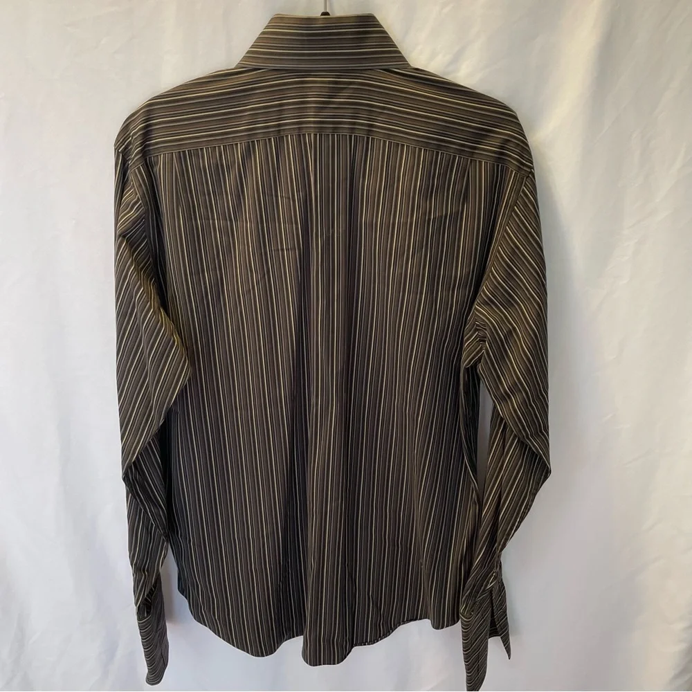 Banana Republic Striped Long Sleeve Dress Shirt Large Office Business‎ Workwear